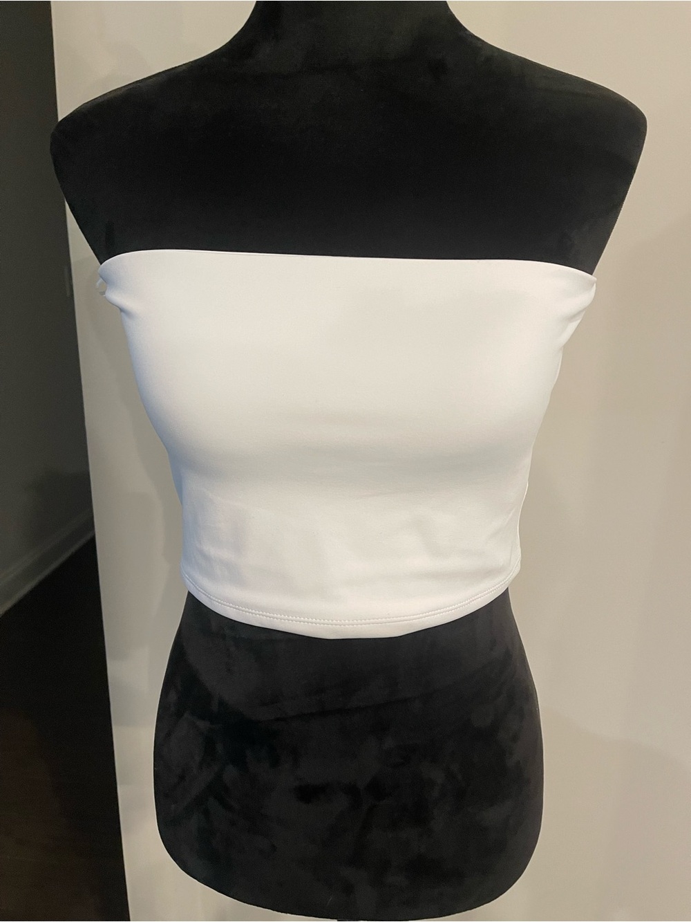 Express White Strapless Tube Crop Top - Women